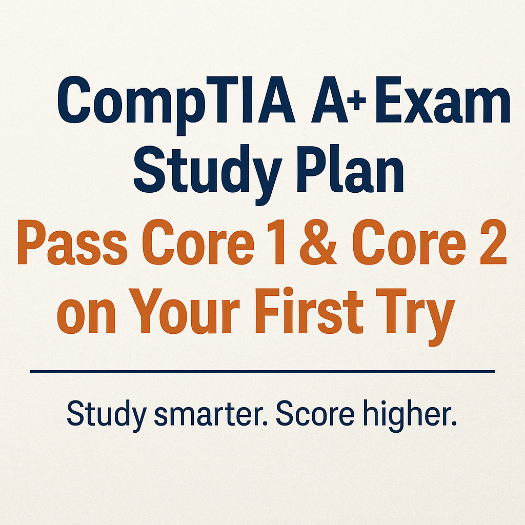 CompTIA A+ Exam Study Plan: Pass Core 1 & Core 2 on Your First Try